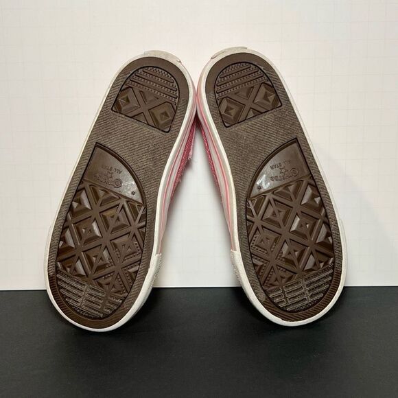 Toddler Girls CONVERSE Chuck Taylor All Star Double Tongue Ox Sneakers / Size 10 - Picture 7 of 11